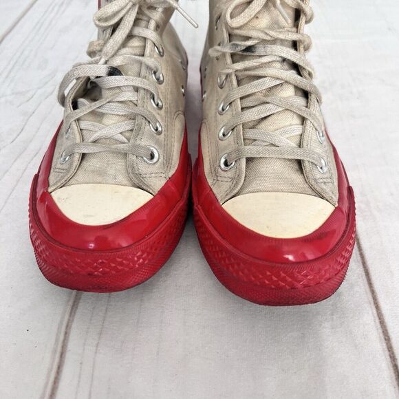 Converse Chuck Taylor X CDG Play All-Star 70 Hi Top Beige Red (A01794C) … - Picture 4 of 11